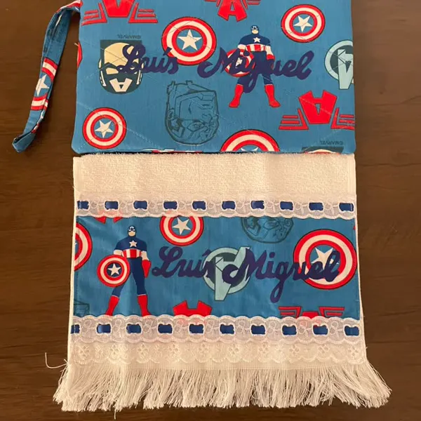 Kit higiene bordado Luís Miguel